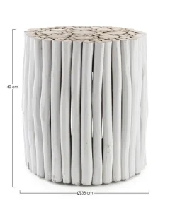 Hot Bizzotto TAVOLINO IN LEGNO BIANCO - GUADALUPE