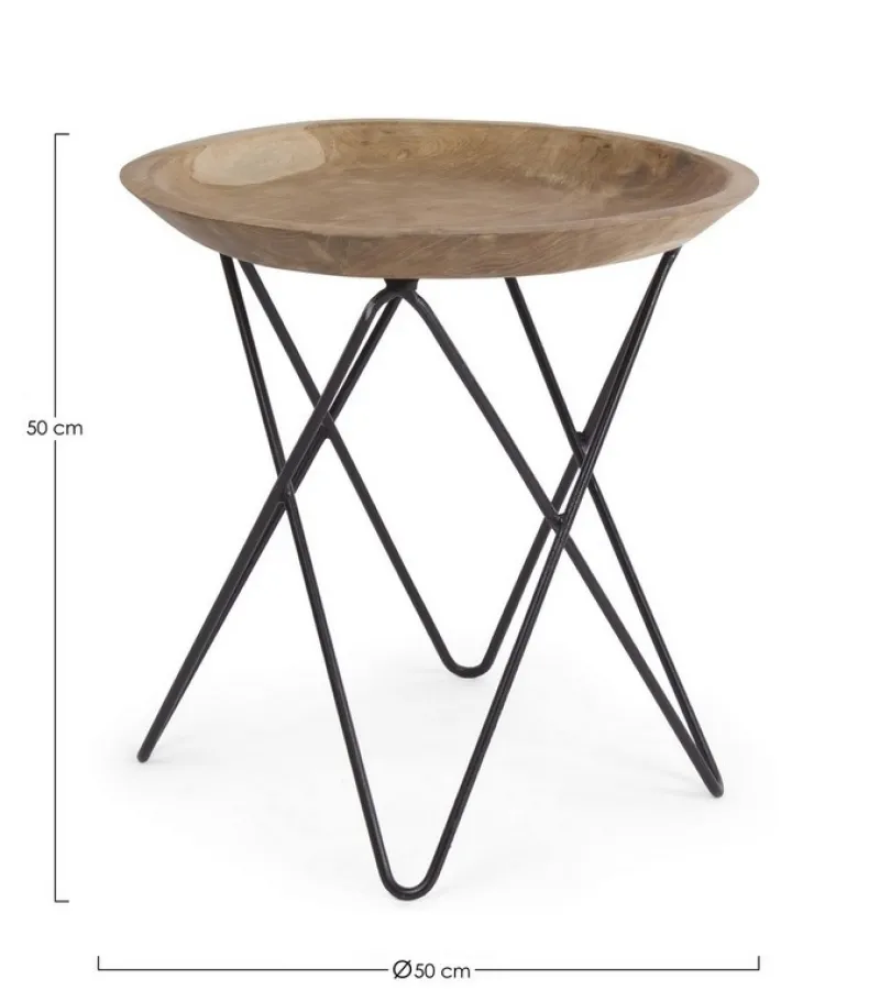 Discount Bizzotto TAVOLINO IN LEGNO D50 - ZAHIRA