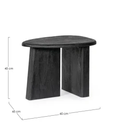 Clearance Bizzotto TAVOLINO IN LEGNO NERO - ZACATECAS