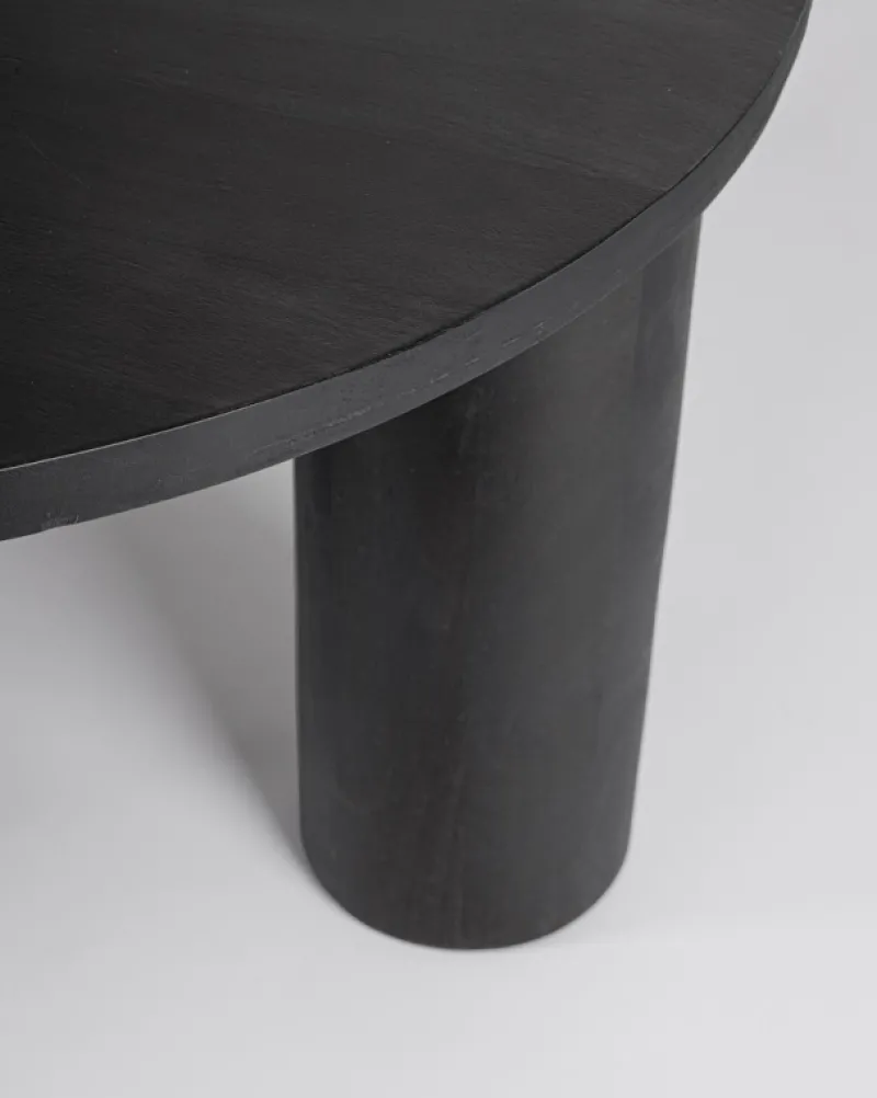 Clearance Bizzotto TAVOLINO IN LEGNO NERO D80 - ORISSA