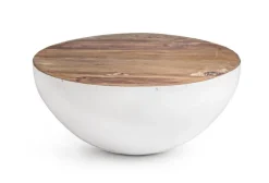 Sale Bizzotto TAVOLINO IN LEGNO RICICLATO BIANCO D70 - LANCASTER