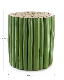 New Bizzotto TAVOLINO IN LEGNO VERDE - GUADALUPE