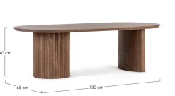 Discount Bizzotto TAVOLINO IN LEGNO 130X65 - ORISSA