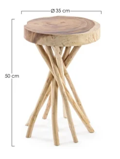 Discount Bizzotto TAVOLINO IN LEGNO 35X35 - SOLIDAD