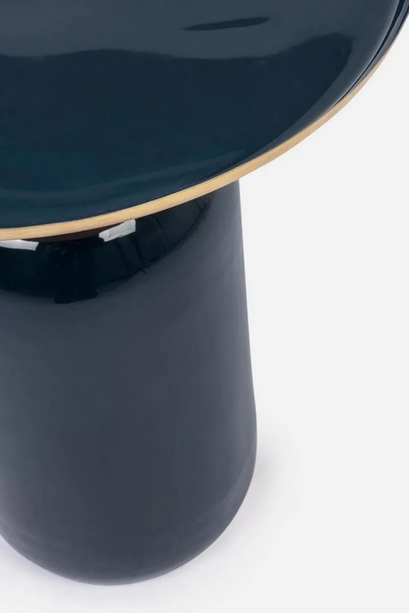 Clearance Bizzotto TAVOLINO IN METALLO BLU D40.5 - NALIMA