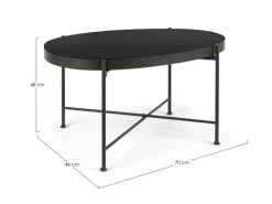 Sale Bizzotto TAVOLINO IN METALLO NERO - RASHIDA