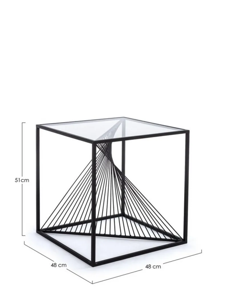 Clearance Bizzotto TAVOLINO IN METALLO 48X48 - ESPIRAL