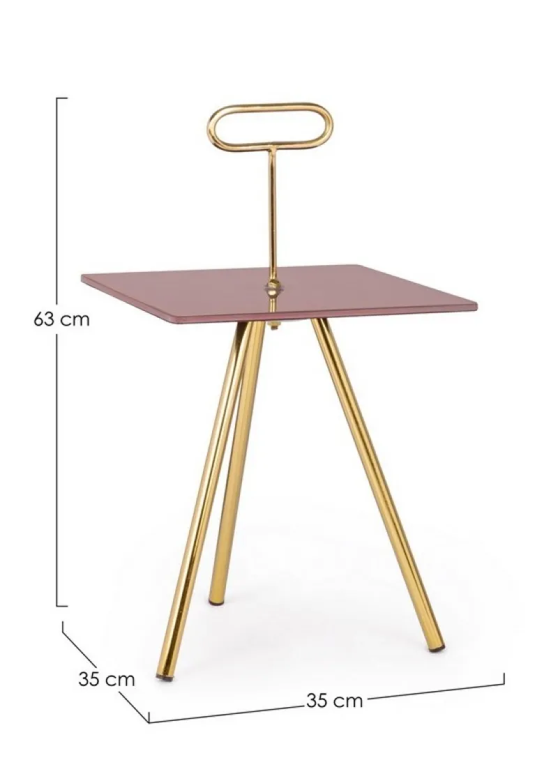 Discount Bizzotto TAVOLINO IN VETRO 35X35 - INESH