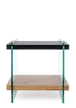 Outlet Bizzotto TAVOLINO 50X50 NERO - LINE WOOD