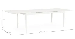 Clearance Bizzotto TAVOLO ALL NEBULA 200-300X100 VAPOR YK15