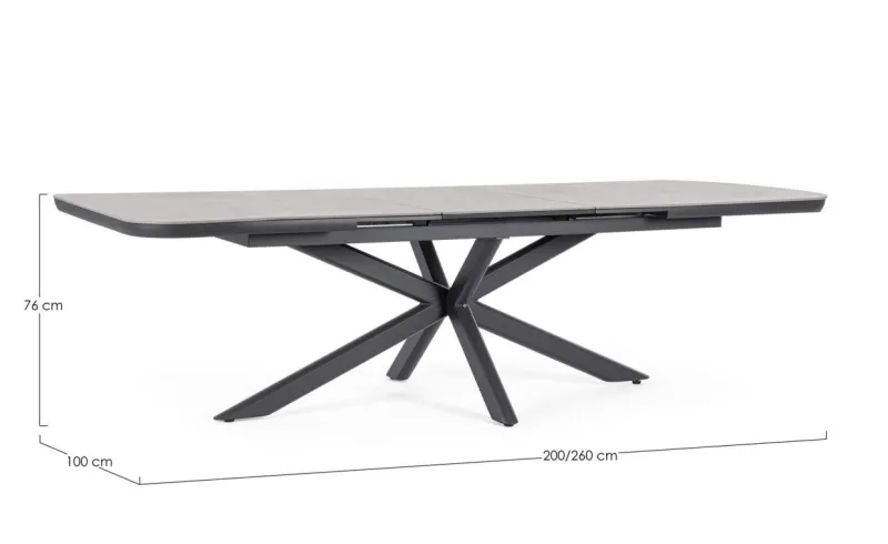 Hot Bizzotto TAVOLO ALL.PASCAL 200-260X100 ANTR JX55