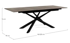 Discount Bizzotto TAVOLO CON PIANO IN CERAMICA - SEYFERT