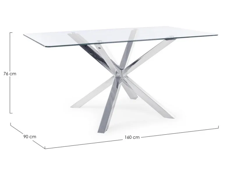 Bizzotto TAVOLO FISSO IN VETRO - MAY