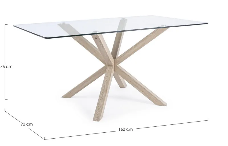 Sale Bizzotto TAVOLO FISSO IN VETRO - MAY