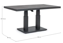 Hot Bizzotto TAVOLO IN ALLUMINIO ANTRACITE JX55 - TRUMAN