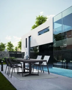 Best Bizzotto TAVOLO IN ALLUMINIO ANTRACITE JX55 - ROBERT