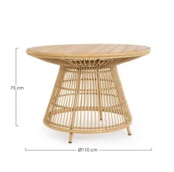 Outlet Bizzotto TAVOLO IN ALLUMINIO D110 - ADELMA