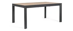 Outlet Bizzotto TAVOLO IN ALLUMINIO 160-240X100 ANTRACITE YK13 - BELMAR