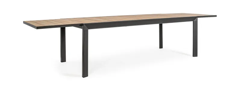 Discount Bizzotto TAVOLO IN ALLUMINIO 220-340X100 ANTRACITE YK13 - BELMAR