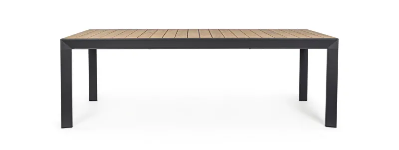 Discount Bizzotto TAVOLO IN ALLUMINIO 220-340X100 ANTRACITE YK13 - BELMAR