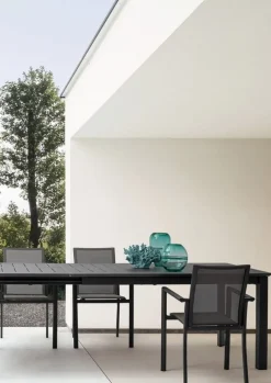 Clearance Bizzotto TAVOLO IN ALLUMINIO 160/240X100 ANTRACITE CX23 - KONNOR