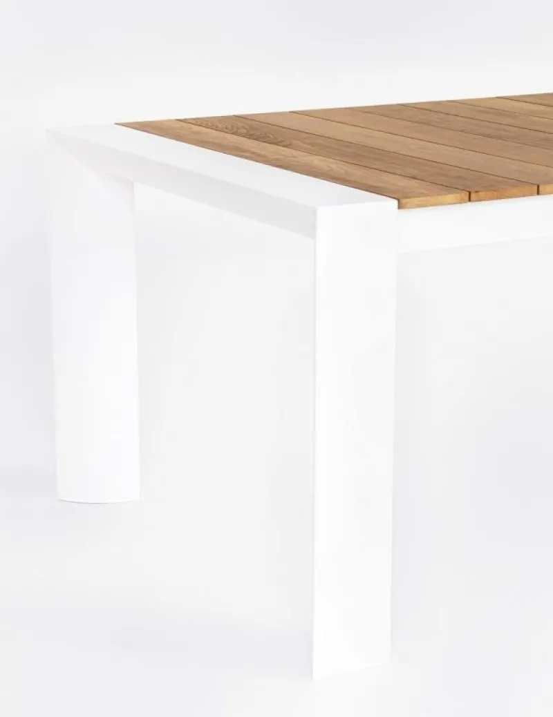 Bizzotto TAVOLO IN ALLUMINIO 228-294X100 BIANCO GK50 - CAMERON