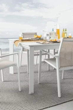 Online Bizzotto TAVOLO IN ALLUMINIO 200/300X110 BIANCO CX21-KONNOR