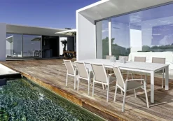 Online Bizzotto TAVOLO IN ALLUMINIO 200/300X110 BIANCO CX21-KONNOR