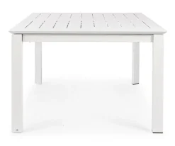 Best Bizzotto TAVOLO IN ALLUMINIO 110/160X160 BIANCO CX21 - KONNOR