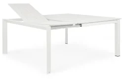 Best Bizzotto TAVOLO IN ALLUMINIO 110/160X160 BIANCO CX21 - KONNOR