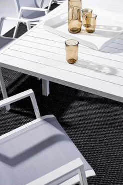 Best Bizzotto TAVOLO IN ALLUMINIO 135/270X90 BIANCO YK11 - PELAGIUS