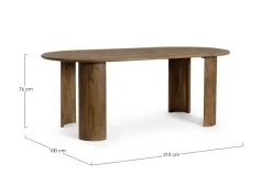 Sale Bizzotto TAVOLO IN LEGNO BROWN- ORLANDO