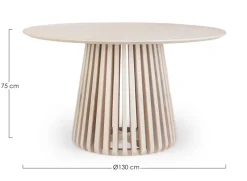 Discount Bizzotto TAVOLO IN LEGNO NATURALE D130 - ODION