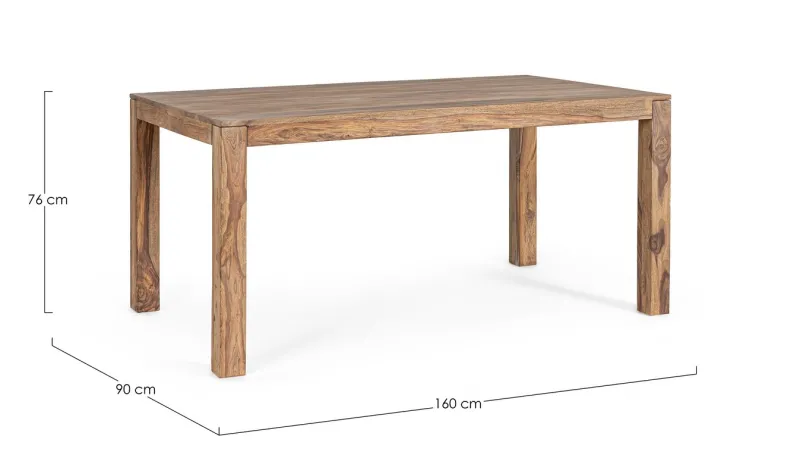 Outlet Bizzotto TAVOLO IN LEGNO SHEESHAM 160X90 - NARTAN