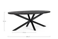 Clearance Bizzotto TAVOLO IN LEGNO 200X110 - HASTINGS