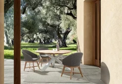 Discount Bizzotto TAVOLO IN TEAK BIANCO RT01 - PALMDALE