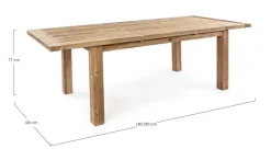 Hot Bizzotto TAVOLO IN TEAK RICICLATO 180/250 - BOUNTY