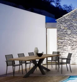 Bizzotto TAVOLO IN TEAK RICICLATO NERO PM02 - RAMSEY