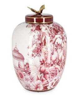 Online Bizzotto VASO ZHEN C-TAPPO ROSSO BIANCO ORO H32